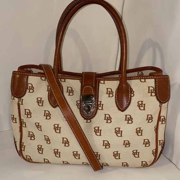 Dooney & Bourke Handbags - Dooney & Bourke DB Logo Canvas Satchel Crossbody